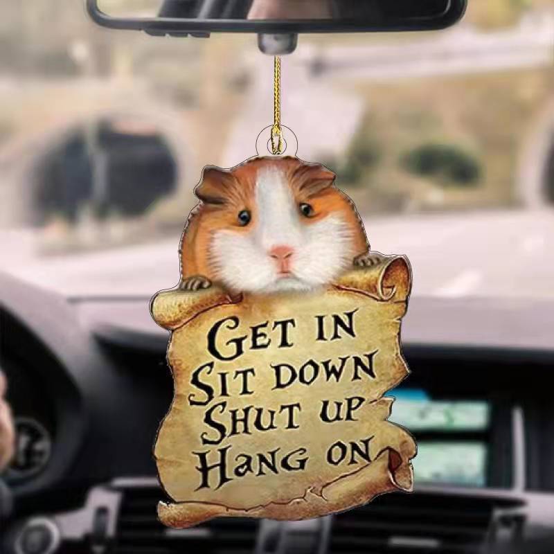 Colgante de espejo de coche de perro acrílico al por mayor